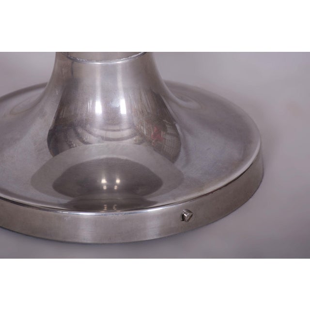 1970s Mid-Century Table Lamp in Chrome and Marbled Glass, Czech, 1960s For Sale - Image 5 of 10