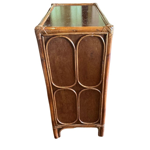 Mid 20th Century French Designer Bamboo Cabinet For Sale - Image 6 of 10