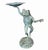 Whimsical Vintage Verdigris Bronze Dancing Frog Garden Sculpture & Bird Bath For Sale - Image 4 of 12