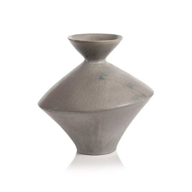 Contemporary Boras 13.75" Tall Stoneware Vase For Sale - Image 3 of 3