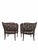 Antique Victorian Rococo Revival Asymmetrical Caned Ladies’ Conversation Chairs - Pair For Sale - Image 12 of 12