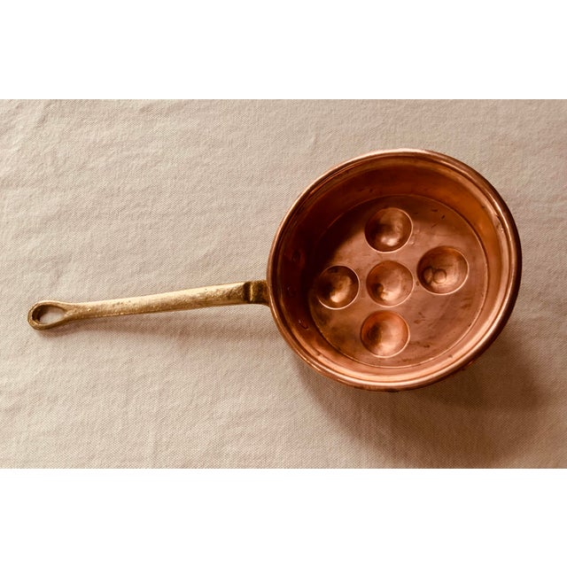 French Copper Escargot Pan With Long Handle - Handmade 1950s For Sale - Image 10 of 12