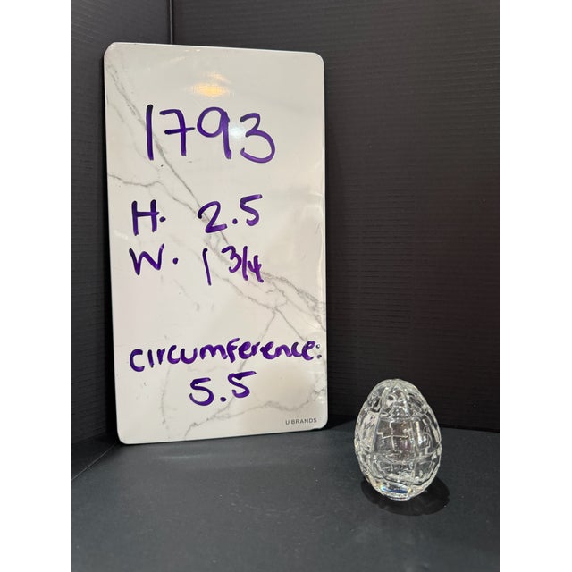 1980s 1980s Faberge Crystal Egg Paperweight Signed Numbered Clear Cut Crystal For Sale - Image 5 of 5
