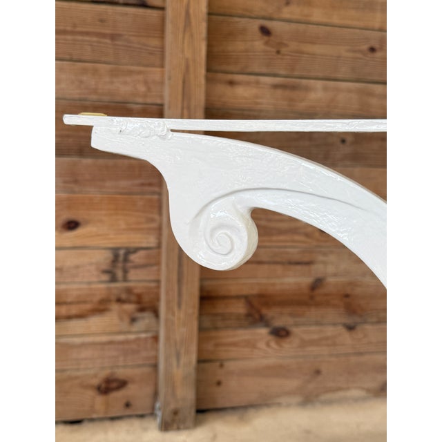 Mid-20th Century White Painted Aluminum Scroll Table Bases – Pair For Sale - Image 10 of 12