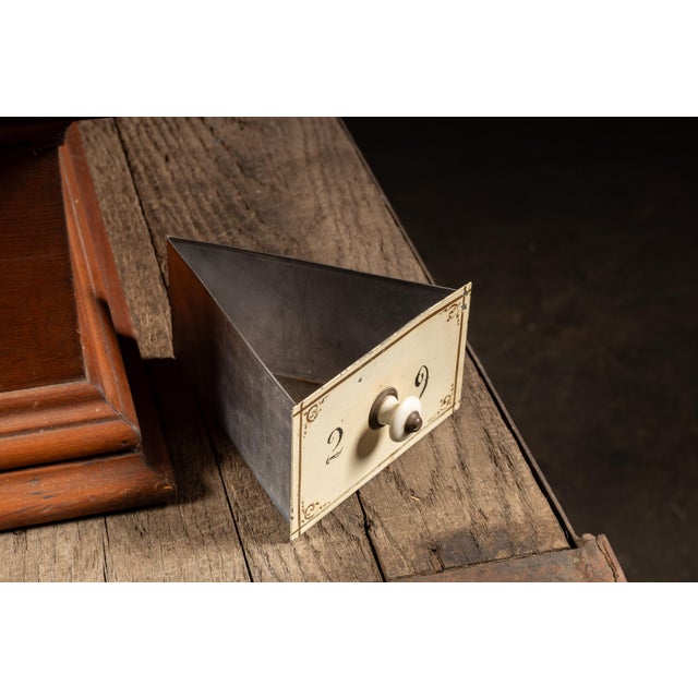 Early 20th Century 72-Drawer Wooden Rotating Parts Cabinet For Sale - Image 11 of 11