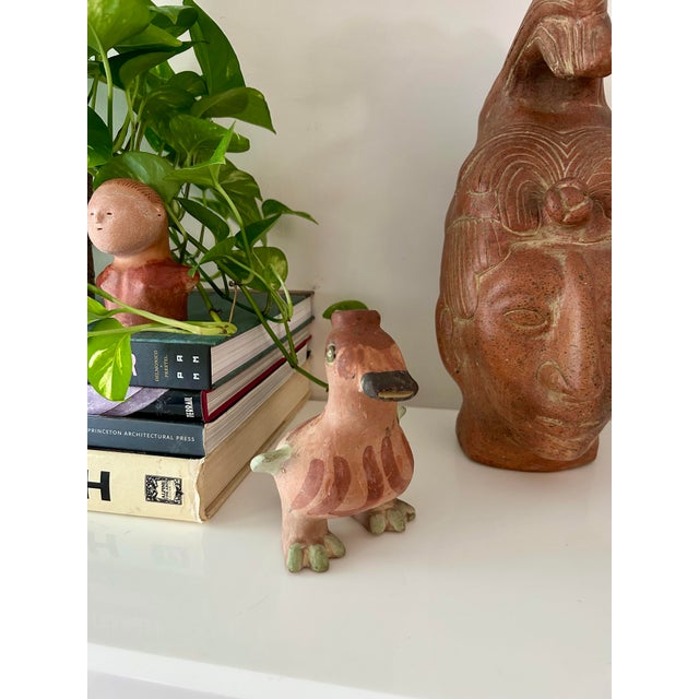 Sculpture Materials Vintage Mexican Folk Art Duck Candleholder For Sale - Image 7 of 8