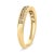 Contemporary 14K Yellow Gold Plated .925 Sterling Silver 1/2 Cttw Channel Set Round Champagne Diamond 11 Stone Band Ring (K-L Color, I1-I2 Clarity) - Size 5 For Sale - Image 3 of 6