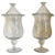 Antique 19th Century Blown Glass Baluster Shaped Urns & Covers Apothecary Jars - A Pair For Sale - Image 13 of 13