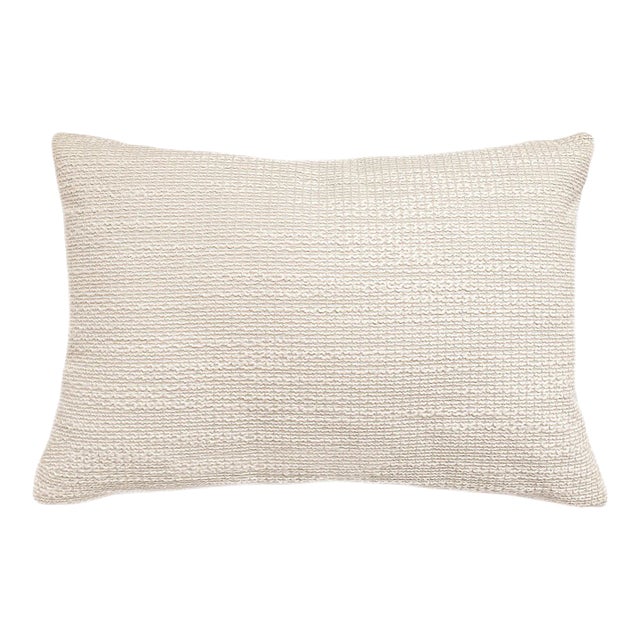 Natural Waves 14x20 Beige Indoor Outdoor Pillow For Sale