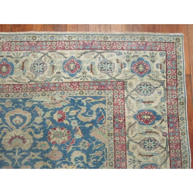 Zabihi Collection Blue Turkish Sivas Carpet For Sale - Image 4 of 7