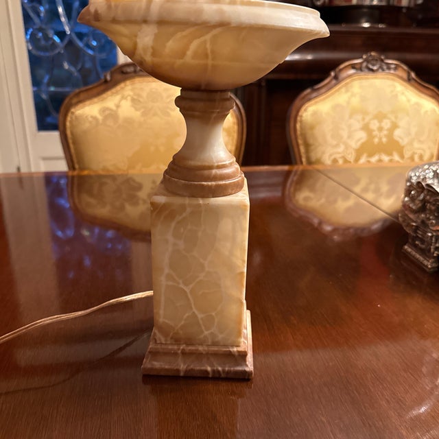 Antique Alabaster Urn Lamp For Sale - Image 4 of 8