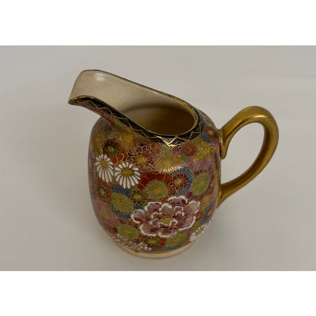 19th Century Meiji Period Shuzan Satsuma Thousand Flowers Mille Fleur Demitasse Service, 13 Pieces For Sale - Image 14 of 16