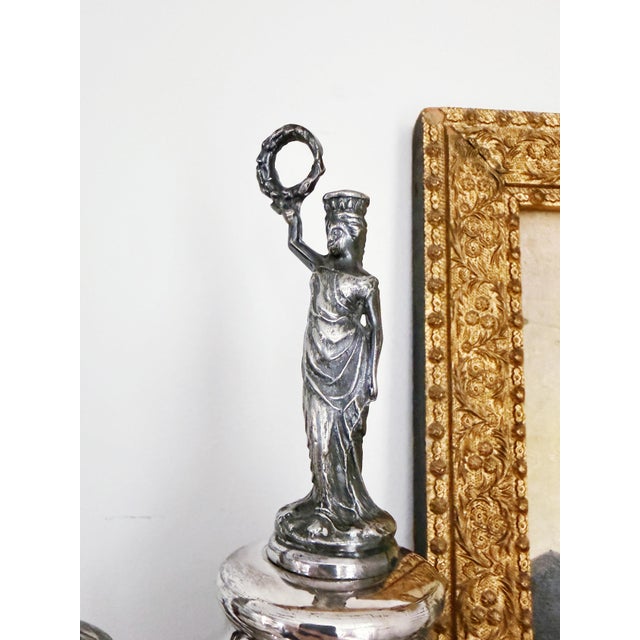 Metal Antique 1913 English Silver Plated Athletics Trophy For Sale - Image 7 of 10