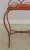 Metal Pair Rope Twist Iron Benches W. Tropical Upholstery For Sale - Image 7 of 13
