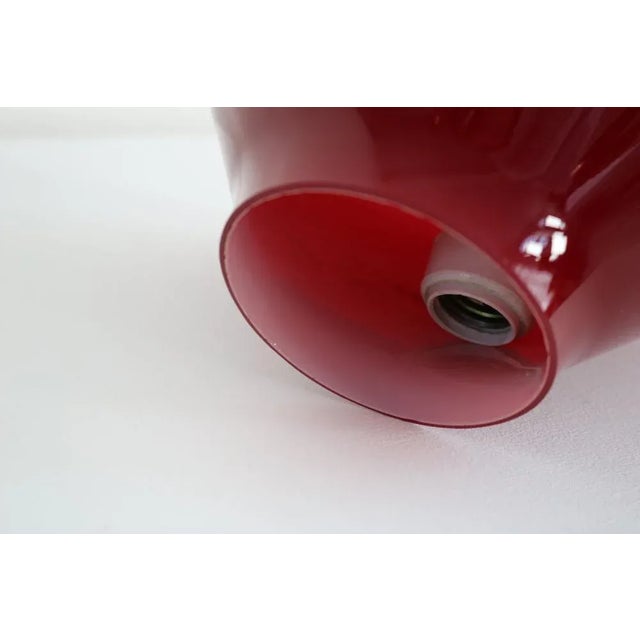 Red Italian Red Murano Glass Pendant Lamp, 1950s For Sale - Image 8 of 13