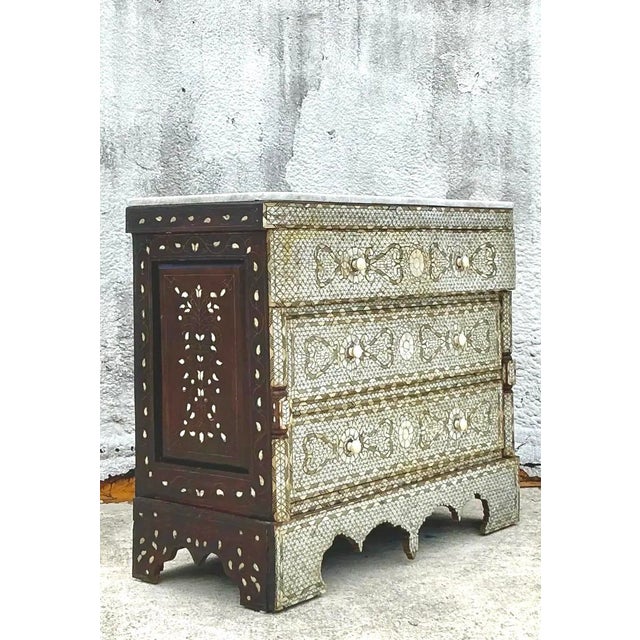Vintage Mother of Pearl Inlay Chest of Drawers For Sale - Image 10 of 14