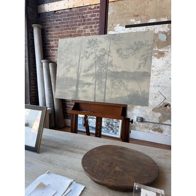 Contemporary Watercolor Landscape on Wood Panel by Chelsea Fly For Sale - Image 3 of 5