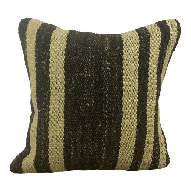 1960s Turkish Anatolian Striped Kilim Pillow For Sale