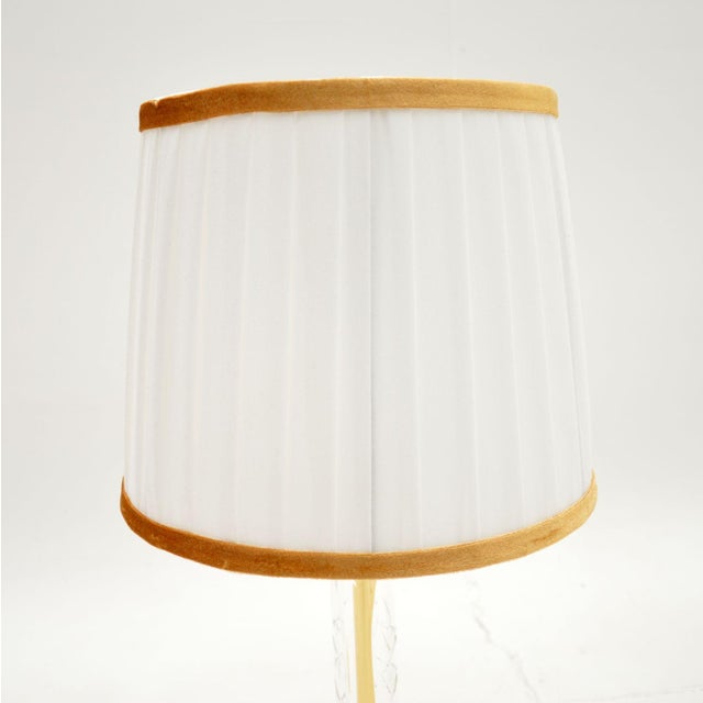 Mid-Century Modern Vintage Brass and Glass Table Lamps, 1970, Set of 2 For Sale - Image 3 of 9