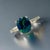 Sapphire Diamond Ring 14k White Gold 2.8 TCW Certified, Size 5 For Sale - Image 10 of 11