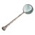 Amazing Antique Sterling Silver Repoussé Parasol Handle Floral Magnifying Glass Ornate Library Desk Home Decor For Sale