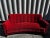 Art Deco Vintage 1940's Swedish Curved Channel Back Sofa For Sale - Image 3 of 5