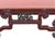 Distressed Reddish Brown Trapezoidal Geometric Lattice Panel Console Table For Sale - Image 11 of 13