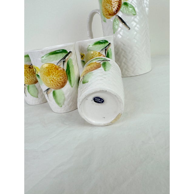 Ceramic 1960s Vintage Our Own Import Ceramic Pitcher and Cups Set- 5 Pieces For Sale - Image 7 of 12