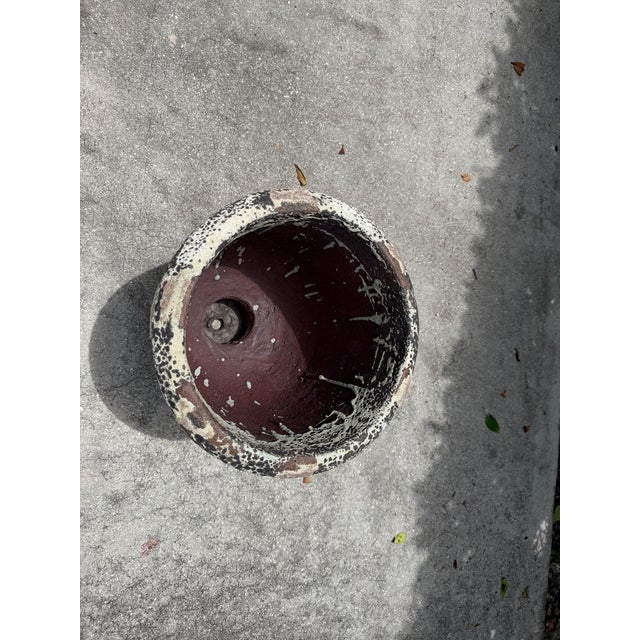 Late 20th Century Vintage Volcanic Glaze Terracotta Garden Planter For Sale - Image 5 of 10