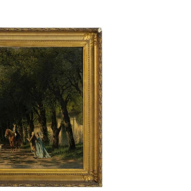 English School Artist, Figurative Scenes, Canvas Artworks, Set of 2 For Sale - Image 4 of 6