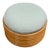 Vintage Stacked 9 Strand Rattan Ottoman/Footstool For Sale