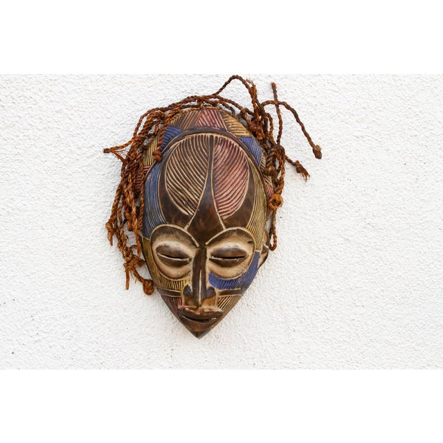 African Multicolor African Chokwe Legacy Mask For Sale - Image 3 of 8