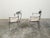 Silver Vintage Pair of Mid-Century Steel Armchairs with Custom Cushion and Saber Legs For Sale - Image 8 of 11