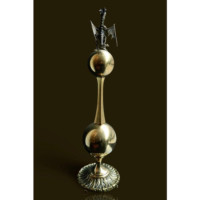 Artist Andrew Rokosh A sculpture with a refined decorative form. The slender, symmetrical structure rests on two polished...