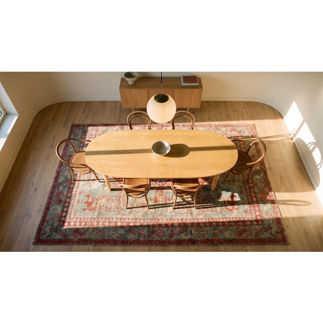 1930s Turquoise Diamond Tribal Antique Agra Cotton Rug 4' 6" X 7' Handknotted Carpet For Sale In New York - Image 6 of 8