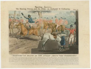 Henry Alken, Mercury in Black or the Sweep Among the Goddesses, 1836, Print