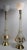 Antique White Pr. Tall Frosted Glass Table Lamps With Gold Butterflies For Sale - Image 8 of 10