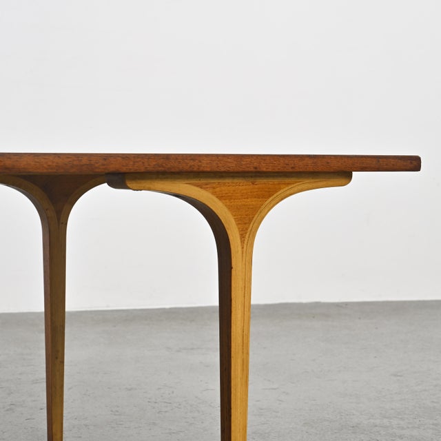 Brown Low Table by Daisaku Cho for Tendo Mokko Edition, 1970 For Sale - Image 8 of 12
