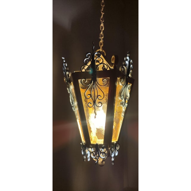 Ceiling Lantern Pendant, Spain, 1980s For Sale - Image 4 of 11