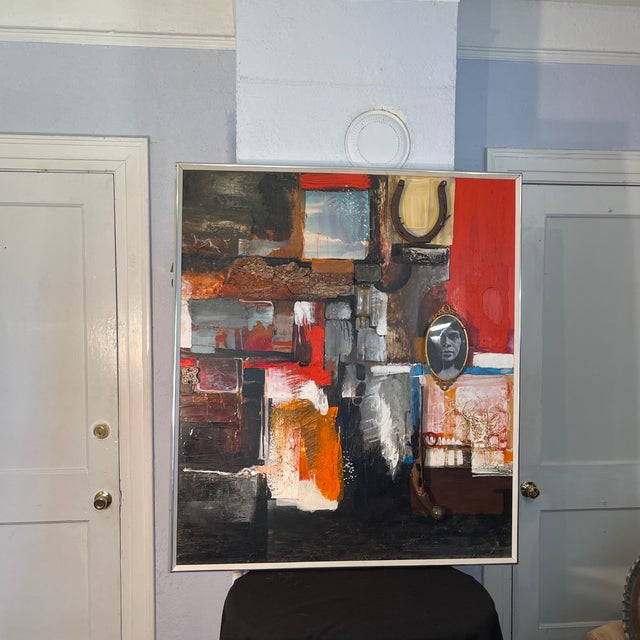 Nice artwork by Jonas Gerard, 1980, large, photo added as the artist intended and it is replaceable for owners preference,...