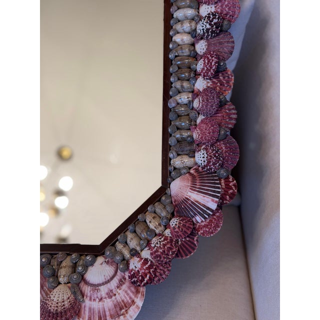 Antique Mirror With Shells For Sale - Image 9 of 10