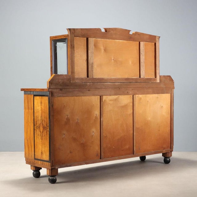 Art Deco Credenza in Walnut and Walnut Burl For Sale - Image 15 of 16