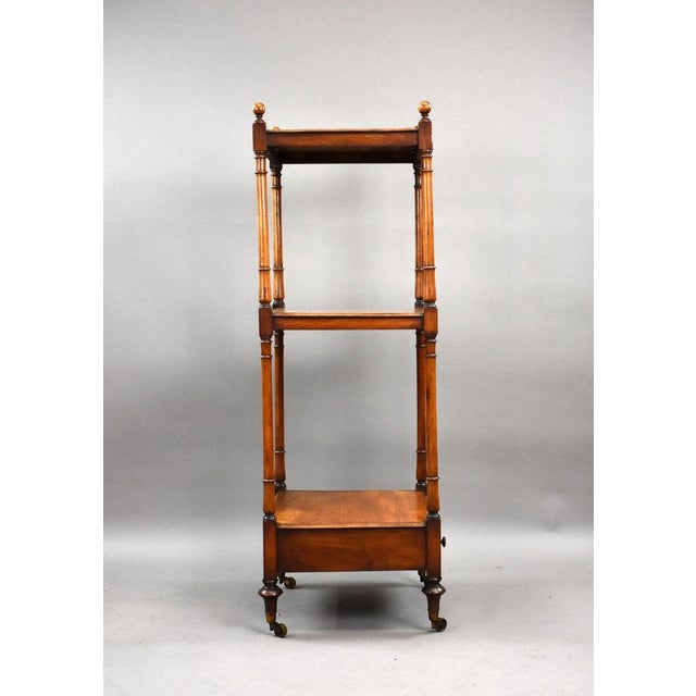 Victorian Mahogany Three-Tier Whatnot, 1860s For Sale - Image 3 of 10