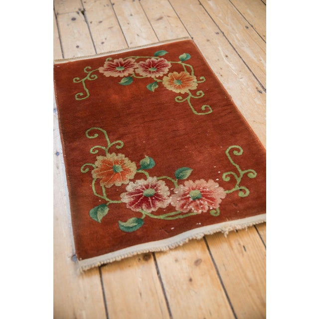 Art Deco Vintage Art Deco Rug Mat - 2' x 2'11" For Sale - Image 3 of 7