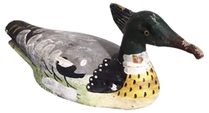 Antique French Painted Bird Decoy