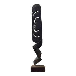 Antique Papuan Hand Carved Hooked Primitive Figurative Sculpture For Sale