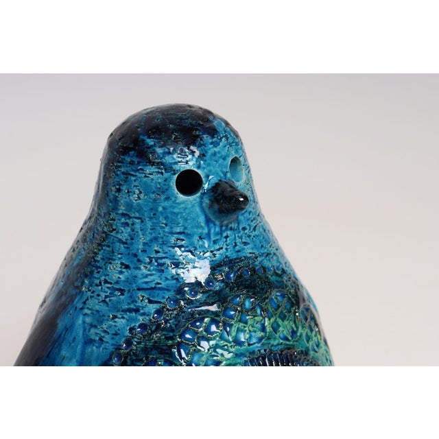 Turquoise Large Vintage Italian Rimini Blu Ceramic Penguin by Aldo Londi for Bitossi For Sale - Image 8 of 16