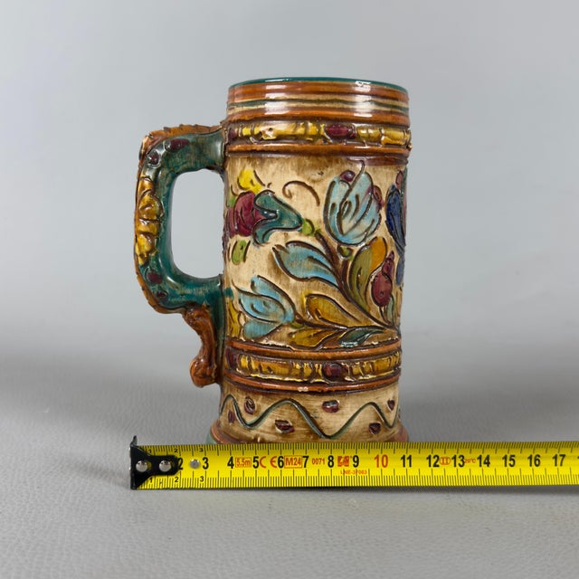 Vintage Hand-Painted Majolica Beer Mugs from Deruta Mancinelli, 1970s, Set of 4 For Sale - Image 9 of 11