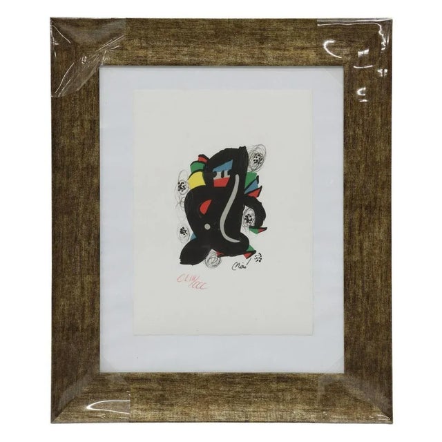 1980s Original Signed Joan Miró "La Melodie Acide" Modernist Framed Lithograph For Sale - Image 5 of 5