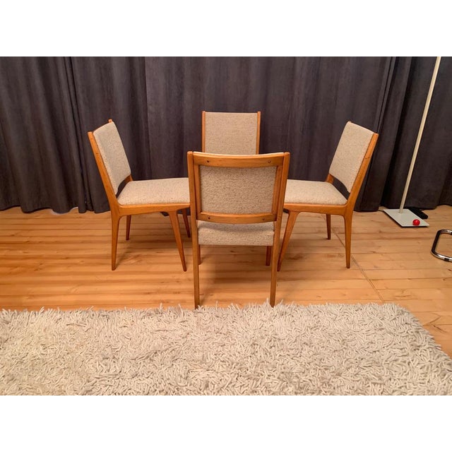 Vintage Swedish Cane Back Chairs by Jens Risom for JO Carlssons, 1950s, Set of 4 For Sale - Image 10 of 18